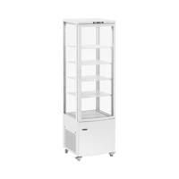 Koelvitrine - 238 L - 5 niveaus - wit - 4 wielen