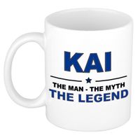 Naam cadeau mok/ beker Kai The man, The myth the legend 300 ml   -