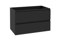 Onderkast BWS Lyanna 80x46 cm 2 Laden 1 Uitsparing Mat Zwart