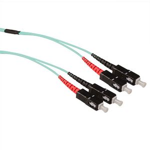 ACT 30 meter Multimode 50/125 OM3 duplex ruggedized fiber kabel met SC connectoren