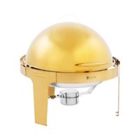 Chafing Dish - rond - 6 liter - 1 brandstofcontainer - Golden - Royal Catering