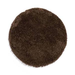 Tapeso Rond hoogpolig vloerkleed - Cozy Shaggy - bruin - 200 cm rond