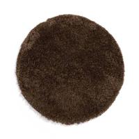 Tapeso Rond hoogpolig vloerkleed - Cozy Shaggy - bruin - 200 cm rond