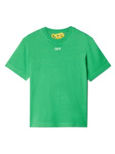 Off-White Kids t-shirt en coton Off Stamp - Vert