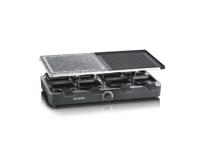 Gril Severin Raclette - RG2376 - 8 personen - Natuurlijke kooksteen en niet -stick omkeerbare plaat