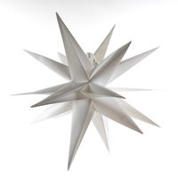 White 3D Star 60Cm / 10Led Warm White / 1,5M Transpar - Anna's Collection - thumbnail