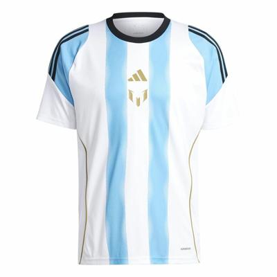 Voetbalshirt Adidas Messi Training Jersey Wit Blauw - Maat: S