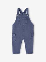 Babytuinbroek van canvas indigoblauw