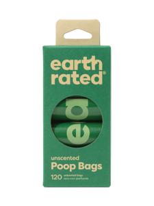 Earth Rated 870856000185 poepzakje voor honden & katten 120 stuk(s) Kunststof Wegwerpbaar