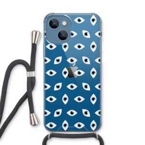Eyes pattern: iPhone 13 Transparant Hoesje met koord