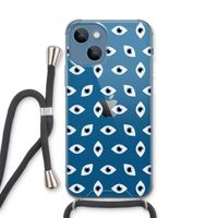 Eyes pattern: iPhone 13 Transparant Hoesje met koord