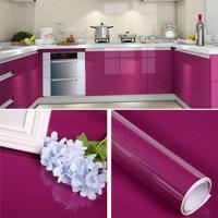 Pearlescent creatieve PVC bakstenen decoratie meubels behang stickers slaapkamer woonkamer muur waterdicht behang roll grootte: 60x500cm (paars)