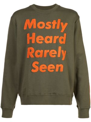 Mostly Heard Rarely Seen logo patch sweatshirt - Vert