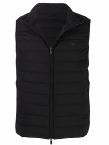 Emporio Armani gilet matelassé à fermeture zippée - Noir