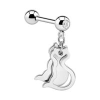 Jeweled Barbell with Charm Chirurgisch staal 316L / Belegde messing Barbells