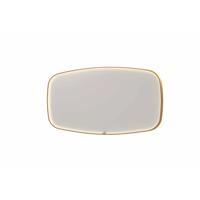 Spiegel INK SP31 160x4x80 cm incl. LED-verlichting en Spiegelverwarming Geborsteld Mat Goud