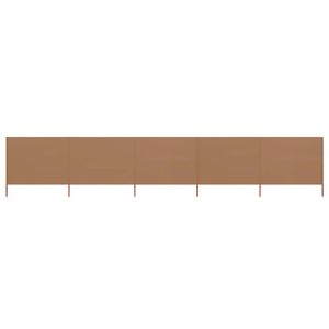VidaXL Windscherm 5-panelen 600x80 cm stof taupe