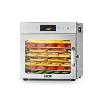 VEVOR Voedseldroger 8 Laden Roestvrij Staal 400W voor Gedroogd Fruit