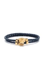 Versace bracelet Medusa en cuir tressé - Bleu - thumbnail