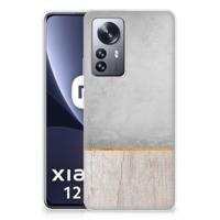 Xiaomi 12 Pro | Bumper Hoesje | Wood Concrete