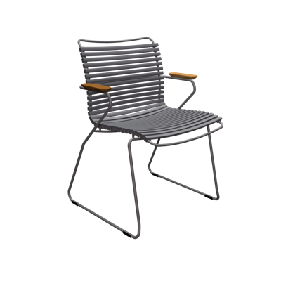 Houe Click Dining tuinstoel met arm Dark Grey
