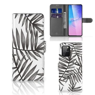 Samsung S10 Lite Hoesje Leaves Grey Samsung S10 Lite Hoesje Leaves Grey