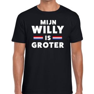 Mijn Willy is groter t-shirtt zwart heren 2XL  -