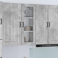 Keukenkast Beton Grijs 40 x 31 x 100 cm Bewerkt hout