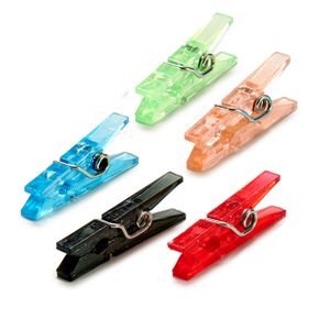 Hobby mini wasknijpers - 20x - gekleurd - kunststof- 2,5 cm