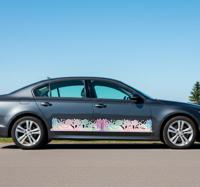 Autosticker berglandschap silhouet