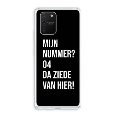Da ziede van hier - Zwart: Samsung Galaxy S10 Lite Transparant Hoesje