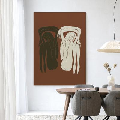 Urban Cotton Wandkleed 'Bound Together' 145 x 190cm in Frame - black