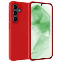 Basey Samsung Galaxy A55 Hoesje Siliconen Hoes Case Cover -Rood - thumbnail