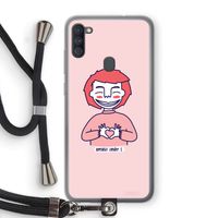Hartje: Samsung Galaxy A11 Transparant Hoesje met koord
