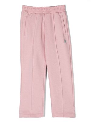 Golden Goose Kids pantalon de jogging à patch étoile pailleté - Rose