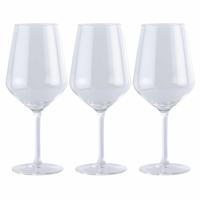 Luxury Houseware Wijnglazen - 24x stuks - rode wijn glazen - 530 ml - glas