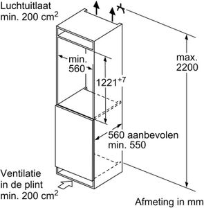 Siemens iQ100 KI42LNSE0 combi-koelkast Ingebouwd E Wit