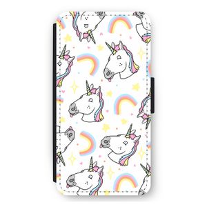 Rainbow Unicorn: iPhone 11 Pro Max Flip Hoesje