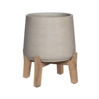 Pottery Pots Bloempot op standaard Grijs-Beige D 45 cm H 38 cm - thumbnail