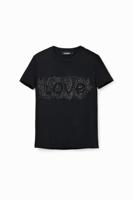 T-shirt stras Love - BLACK - M