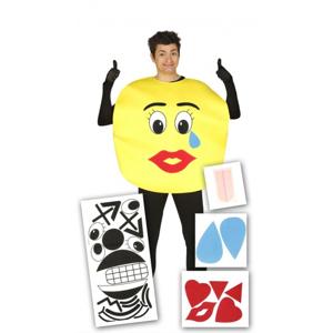 Smile Emoticon kostuum met stickers voor volwassenen