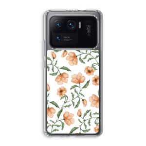 Peachy flowers: Xiaomi Mi 11 Ultra Transparant Hoesje