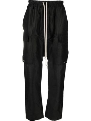 Rick Owens pantalon cargo à lien de resserrage - Noir