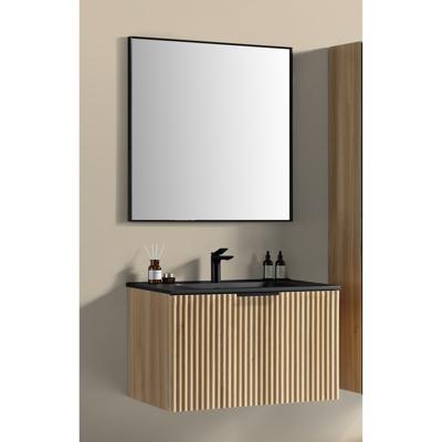 Badkamermeubelset BWS Bella 80 cm Naturel Eik Mat Zwart Boss & Wessing