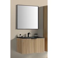 Badkamermeubelset BWS Bella 80 cm Naturel Eik Mat Zwart Boss & Wessing