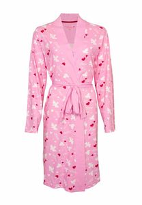 Roze hartjes kimono dun katoen-m