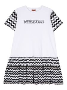 Missoni Kids robe en coton à motif zig-zag - Noir