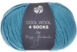 Lana Grossa Cool Wool 4 Socks Uni 7703 Turquoise