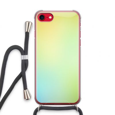 Minty mist pastel: iPhone SE 2020 Transparant Hoesje met koord
