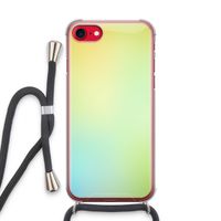 Minty mist pastel: iPhone SE 2020 Transparant Hoesje met koord